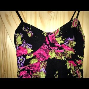 Floral geo print dress